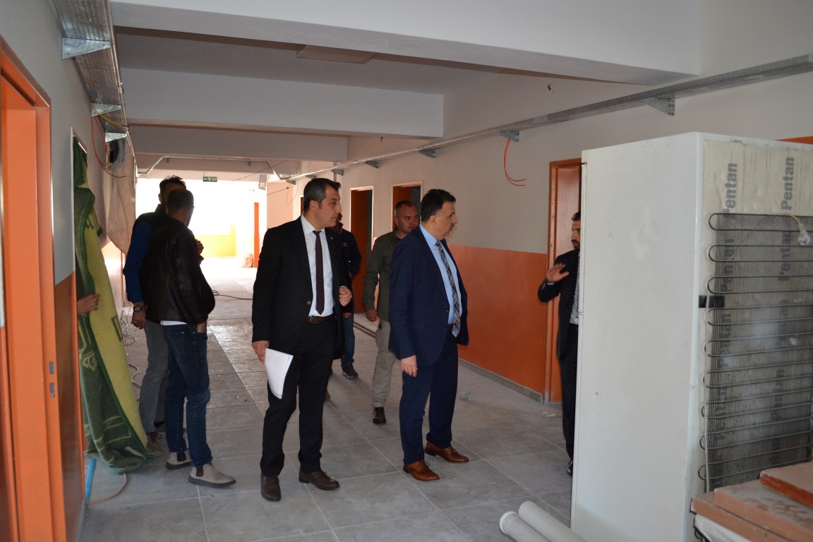Kaymakamımız Güçlendirme Kapsamına Alınan Okul Ve Pansiyonlarda İncelemede Bulundu